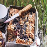 Oat Cake with Blueberries and Blackberries_image