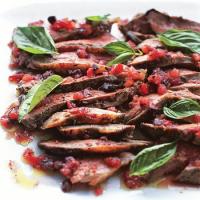 Grilled Butterflied Leg of Lamb with Tomato-Fennel Vinaigrette image