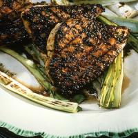 Grilled Swordfish Steaks with Olive Pesto_image