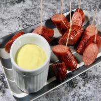 Low-Carb Hot Dog and Dipping Sauce image