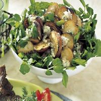 Grilled Potato Salad with Watercress, Green Onions, and Blue Cheese Vinaigrette_image