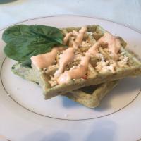 Greek-Style Cheese and Spinach Waffles image