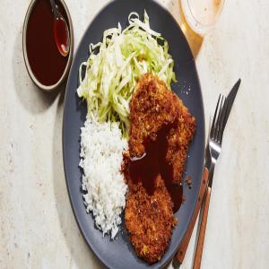 Crispy Curried Chicken Cutlets With a Lot of Cabbage image