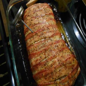 Bacon wrapped oven roasted Pork Loin image