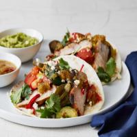 Sweet and Spicy Pork Fajitas with Squash and Zucchini image