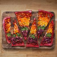 Rainbow Sheet-Pan Pizza Recipe by Tasty image
