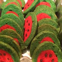 Watermelon Cookies - the Easy Method image
