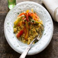 Tunisian Grilled Peppers and Tomatoes with Couscous image