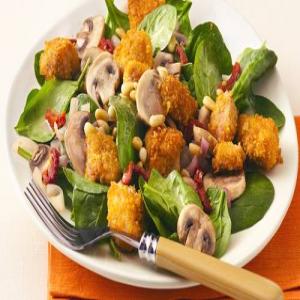 Garlic Chicken over Baby Spinach with Toasted Pine Nuts_image