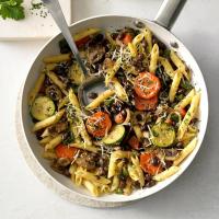 Penne with Veggies and Black Beans_image