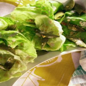 Butter Lettuce Salad with Pickled Sugar Snap Peas and Homemade Thousand Island Dressing_image