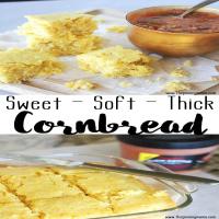 Soft & Thick Sweet Cornbread Recipe_image
