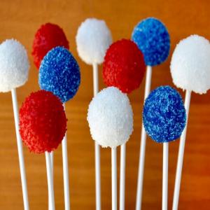 Red, White and Blue Oreo Cookie Pops image
