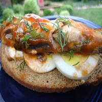 Open-Face Sardine and Egg Sandwich image