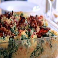 Baked Pasta with Spinach, Ricotta & Bacon Recipe - (3.8/5) image