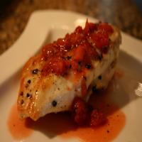 Gorgonzola Stuffed Chicken Breasts With Strawberry Gastrique_image