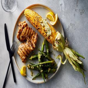 Grilled Chicken and Corn With Tartar Butter_image