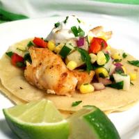 Fiery Fish Tacos with Crunchy Corn Salsa image