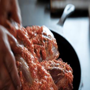 Smoked-Chili-Rubbed Goat Shoulder_image