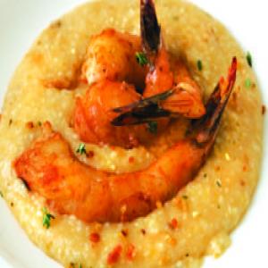 Oven Barbecue Shrimp & Sweet Potato Grits_image