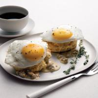 Southern Fried Eggs Over Buttermilk Biscuits with Sausage Gravy image