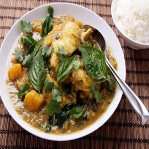 Pressure Cooker Thai Green Chicken Curry with Eggplant & Kabocha Squash Recipe - (4.3/5)_image