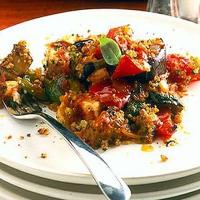 Ratatouille with goat's cheese & herby crumble image