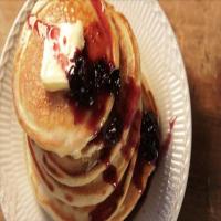 Buttermilk Pancakes with Blueberry Syrup image