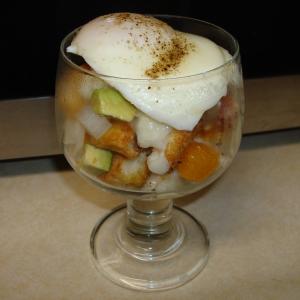 Florida Eggs Benedict in a Glass image