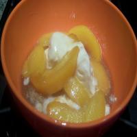 Sauteed Peaches with Vanilla Ice Cream image