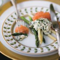 Asparagus with Smoked Salmon and Gribiche Sauce image
