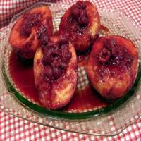 Grilled Peaches with Raspberries image