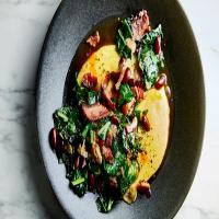 Quick-Braised Greens and Beans With Bacon image