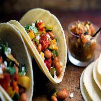 Tacos With Summer Squash, Tomatoes and Beans image