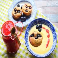 Blueberry Pudding, Jam & Custard image