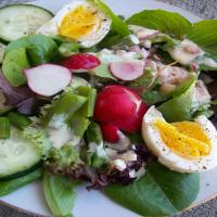 Spring Salad With Buttermilk Cream Dressing image