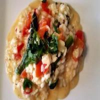 Roasted Red Pepper and Asparagus Risotto image