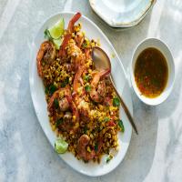 Skillet Shrimp and Corn With Lime Dressing_image