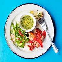 Lobster with lemon & herb butter sauce image