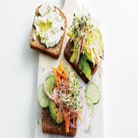 Avocado-and-Sprout Club Sandwiches image