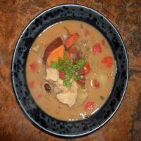 African Style Chicken Peanut Soup With Potatoes_image