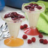 Rice Pudding with Raspberry Sauce image