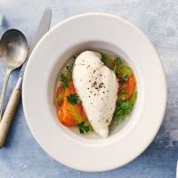 Poached chicken breast image