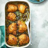 Coconut & turmeric baked chicken thighs image