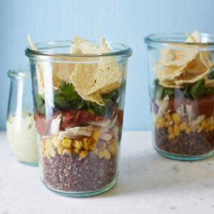 Chicken, Avocado Cream and Quinoa Salad-in-a-Jar_image