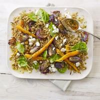 Farro salad with roasted carrots & feta image
