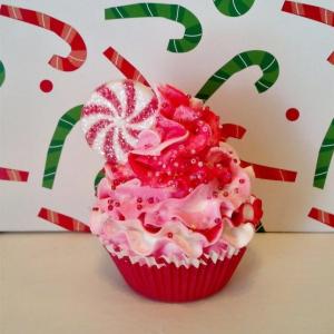 Pink Peppermint Cupcake image
