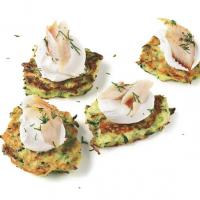 Zucchini Cakes with Smoked Trout_image