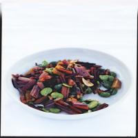 Grilled Rainbow Chard with Fava Beans and Oregano_image