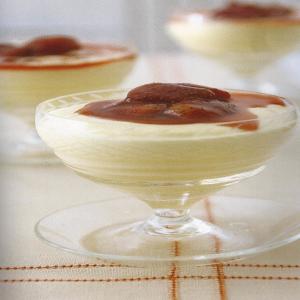 White Chocolate Mousse With Strawberry Sauce image